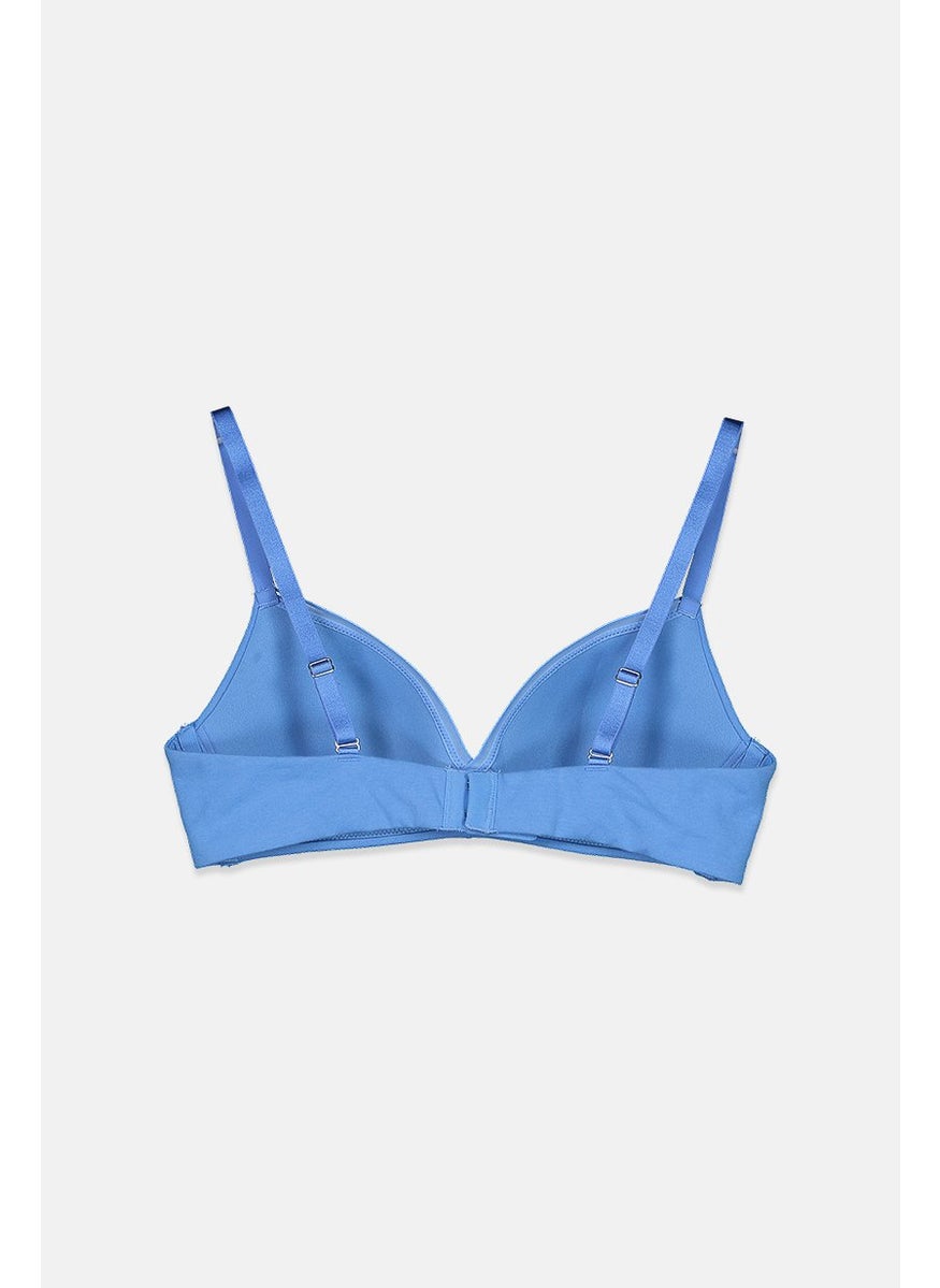 Tchibo Women Non Wire Soft Cup Bra, Blue  - Image 2
