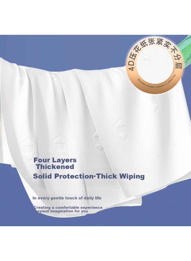 Diffuse Flowers Manhua Hanging Convenient 4-ply 350 Sheets*8 Packs Boxed Tissue Paper Hand Towel Napkin - Image 2
