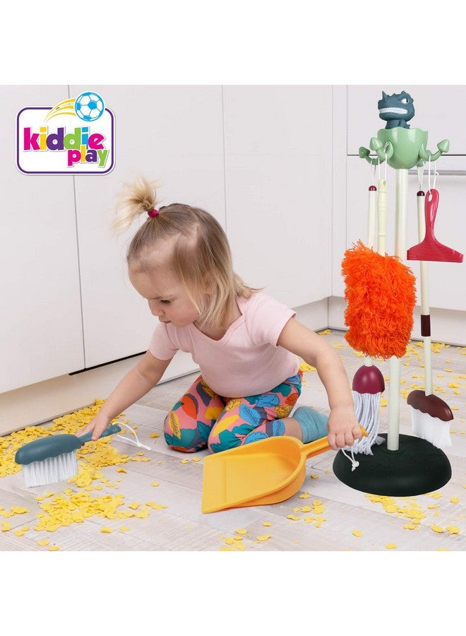 Kiddie Play مجموعة تنظيف للأطفال الصغار؛ لعبة تمثيلية للأطفال الصغار لتنظيف المنزل والمطبخ بالمكنسة والممسحة؛ 8 قطع من ألعاب التنظيف - Image 5