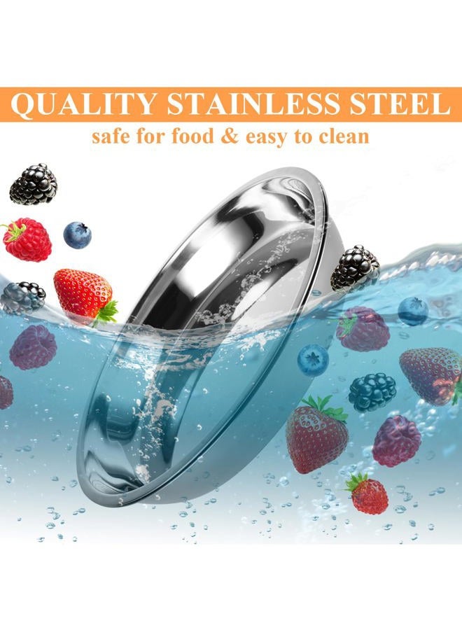 AKOLAFE 6 Pack Deep Dish Pizza Pan 12 Inch Stainless Steel Pizza Pan for Oven Large Pizza Plates Set Round Pizza Baking Sheet Metal Pizza Platter Personal Pizza Trays for Serving Cooking Grilling - Image 4