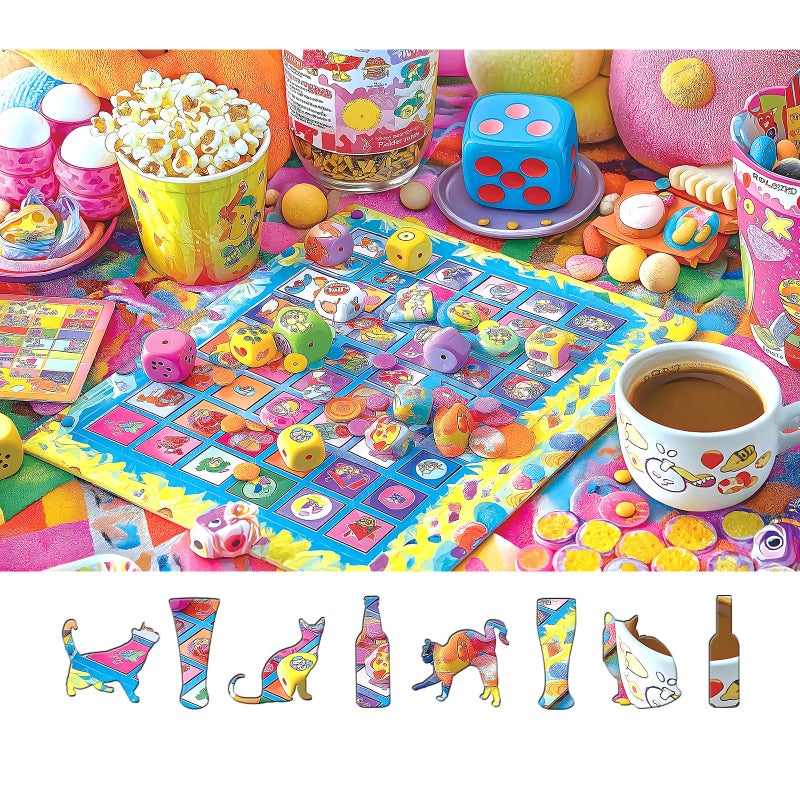 Blueforest 500 Piece Jigsaw Puzzle for Adults Colorful Board Game Scene Fun Challenging Puzzles 500 Pieces with Letters on Back Family Game Night Jigsaw Puzzle for Adults and Seniors 23x15 Inch - Image 3