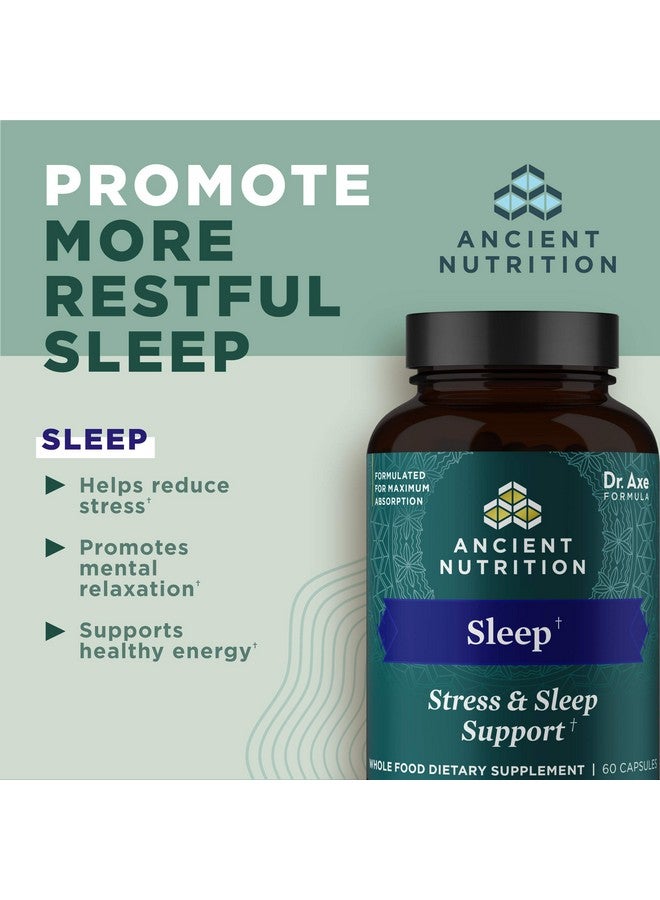 آينشنت نيوترشن أشواغاندا لدعم النوم من شركة Ancient Nutrition، لدعم النوم والإجهاد، وتعزيز الاسترخاء العقلي، وخالي من الجلوتين، ومناسب لنظام باليو ونظام كيتو الغذائي، 60 كبسولة - Image 3