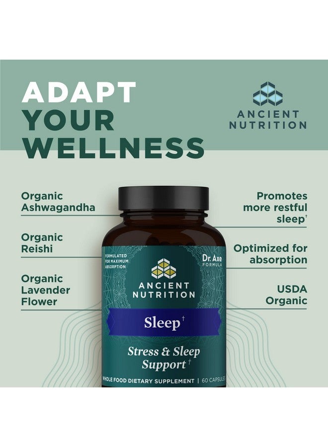 آينشنت نيوترشن أشواغاندا لدعم النوم من شركة Ancient Nutrition، لدعم النوم والإجهاد، وتعزيز الاسترخاء العقلي، وخالي من الجلوتين، ومناسب لنظام باليو ونظام كيتو الغذائي، 60 كبسولة - Image 5