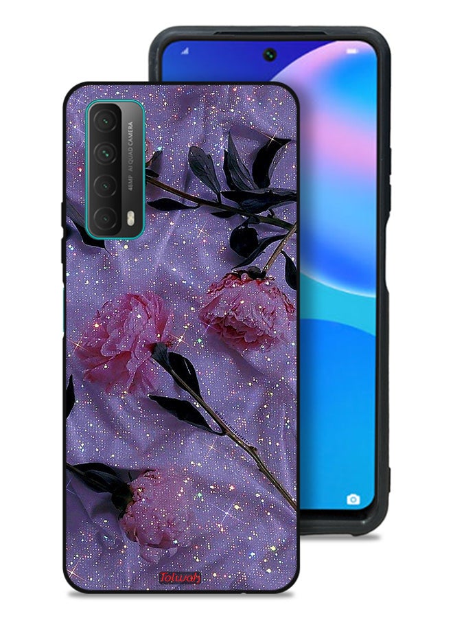 Tolwak Huawei Y7a Protective Case Cover Glitter Roses - Image 1