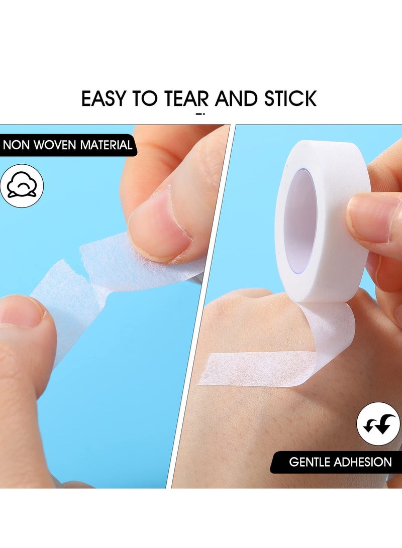6 Rolls Flexible Skin Tape Breathable Nose Tape Self Adhesive Gauze Tape for Wound Injuries Swelling Sports, 0.5 Inch x 10 Yards (White) - Image 5