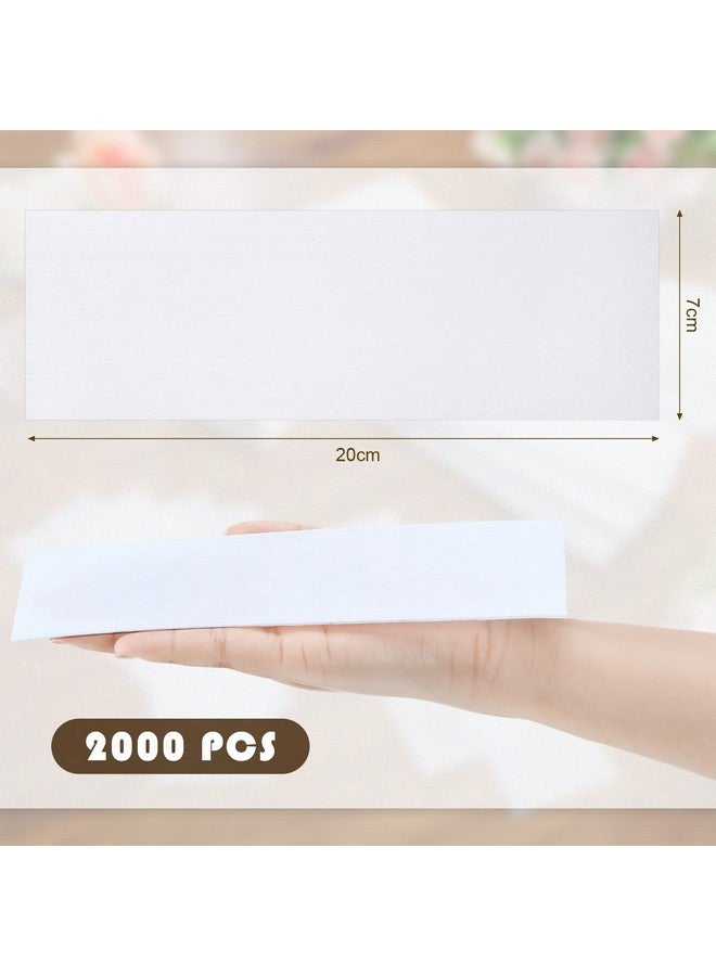 Dunzy 2000 Pcs Large Non Woven Wax Strips For Hair Removal Face 3 X 8 Inch Body Waxing Strips Epilating Leg Wax Strips For Beauty Women Men Arms White - Image 4