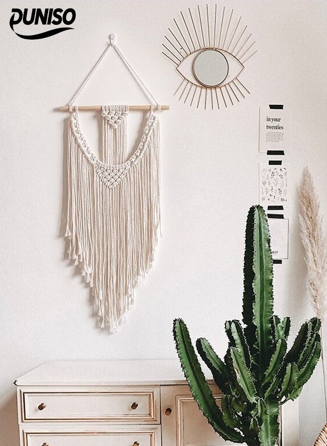 DUNISO Weaving Bohemia Tapestry，Wall Decoration  Tassel Wall Hanging，Cotton Rope Weaving Tapestry，Rugged，Suitable for Apartment, Nursery, Party Decorations, Nursery, Gallery, Wedding - Image 1