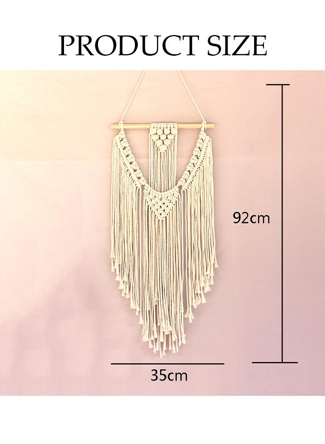 DUNISO Weaving Bohemia Tapestry，Wall Decoration  Tassel Wall Hanging，Cotton Rope Weaving Tapestry，Rugged，Suitable for Apartment, Nursery, Party Decorations, Nursery, Gallery, Wedding - Image 2