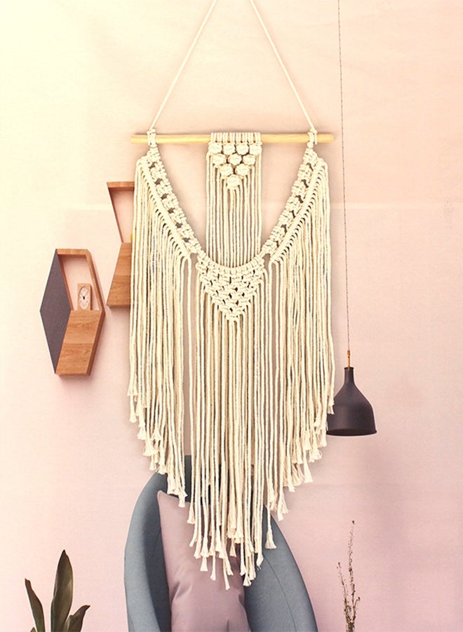 DUNISO Weaving Bohemia Tapestry，Wall Decoration  Tassel Wall Hanging，Cotton Rope Weaving Tapestry，Rugged，Suitable for Apartment, Nursery, Party Decorations, Nursery, Gallery, Wedding - Image 5