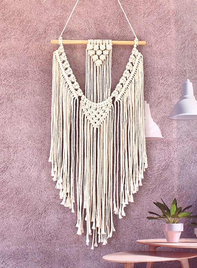 DUNISO Weaving Bohemia Tapestry，Wall Decoration  Tassel Wall Hanging，Cotton Rope Weaving Tapestry，Rugged，Suitable for Apartment, Nursery, Party Decorations, Nursery, Gallery, Wedding - Image 4