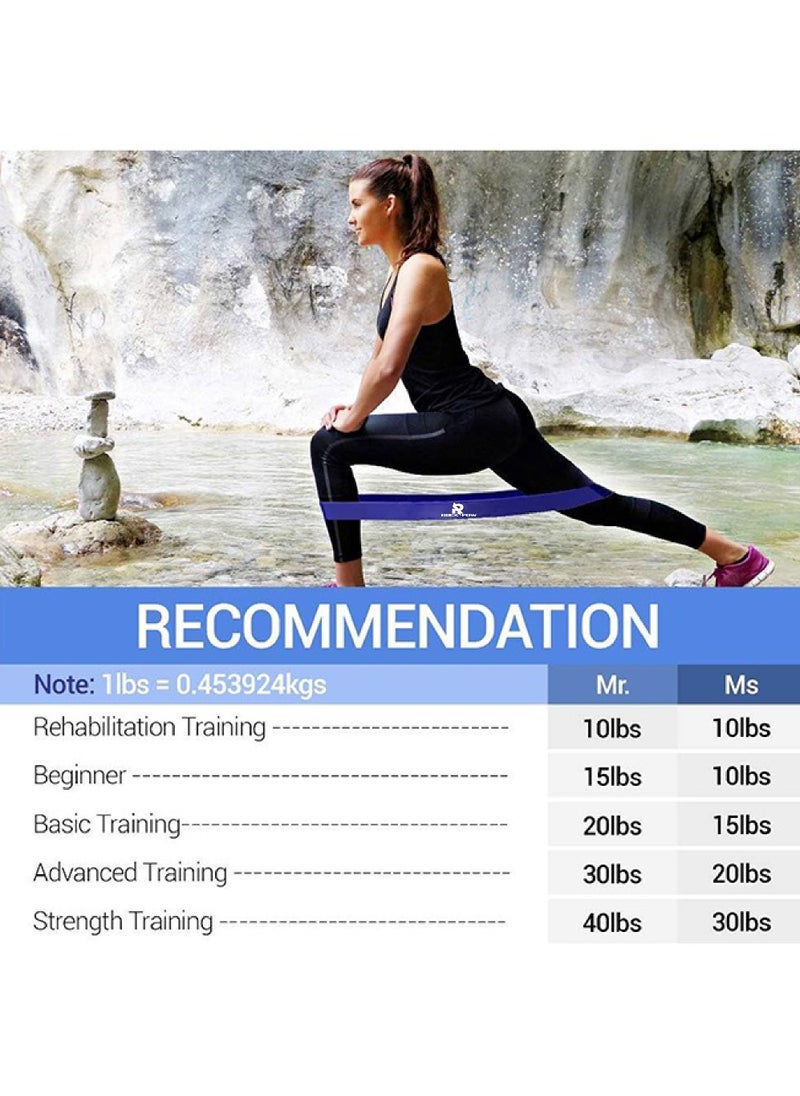 Rock Pow Resistance Bands Set for Men and Women, Pack of 5 Different Levels Elastic Band for Home Gym Long Exercise Workout – Great Fitness Equipment for Training, Yoga  - Image 2