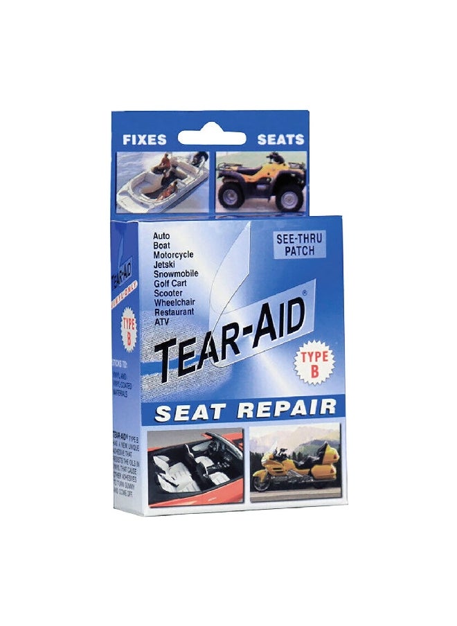 TEAR-AID Type B Vinyl Seat Repair Patch Kit Clear 13.97 x 7.62 x 3.556 cm D-KIT-B02-100  - Image 1