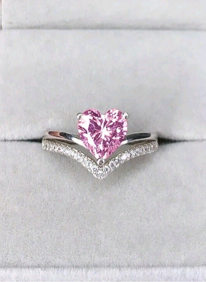 Trendy Silver Plated Ring For Women Size 5 - Image 2