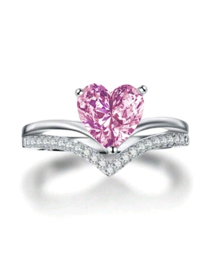 Trendy Silver Plated Ring For Women Size 5 - Image 3