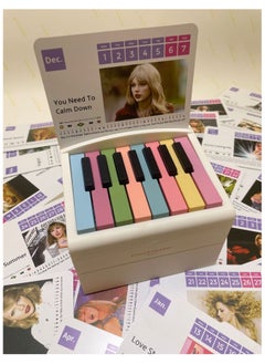 General Taylor Piano Calendar 2025 Desk Calendar Mini Piano Calendar With 52 Weeks of Music Sheets Playable Mini Piano Calendar Cards Taylor Gifts  - Image 1