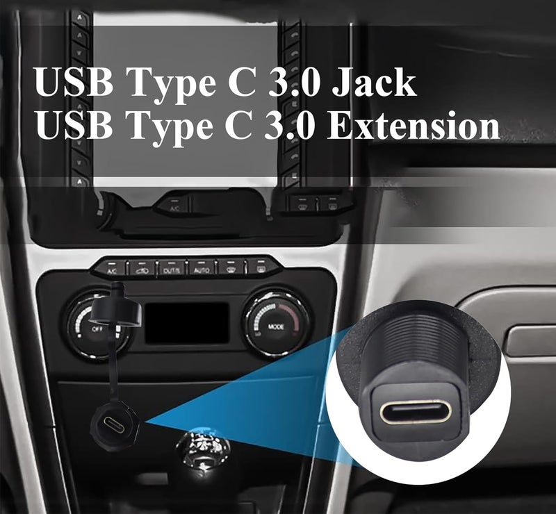 zdyCGTime USB 3.0 & USB C 3.0 Waterproof Car Cable Extension (30cm) - Image 5