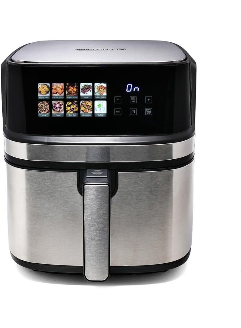 uniGENERAL Large Capacity Air Fryer 8L, 1700W, 80-200°C Adjustable Temperature, 60-Minute Timer, Metal Inner Cavity, Safety Power Cut-Off, 2-Year Warranty, Silver - Image 1
