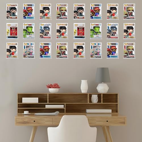 LRANFOW Wall Display Shelves for Funko Pop Anime Figure, Display Ledges with Glow in The Dark Strips, Collector Shelves for Action Figures Game Room, Mini Collectibles Shelves Holds up to 2 lb (12 pack clear) - Image 4