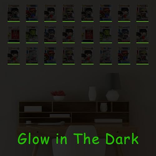 LRANFOW Wall Display Shelves for Funko Pop Anime Figure, Display Ledges with Glow in The Dark Strips, Collector Shelves for Action Figures Game Room, Mini Collectibles Shelves Holds up to 2 lb (12 pack clear) - Image 5