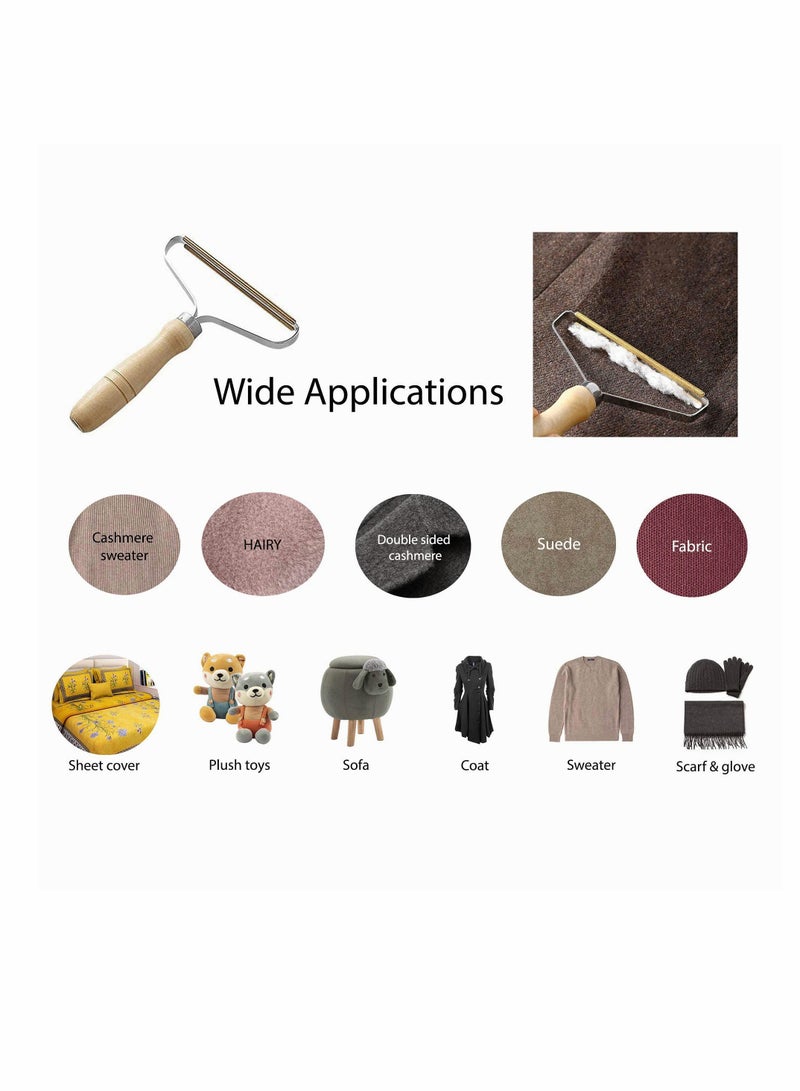 Excefore Portable Lint Remover, Lint Roller Clothes Fuzz Shaver, Manual Brush Scratch Cut Shaver Tool - Image 4