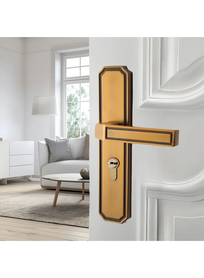 European Classic Silent Mechanical Door Lock Yellow Bronze Easy Install Durable Titanium Alloy - Image 2