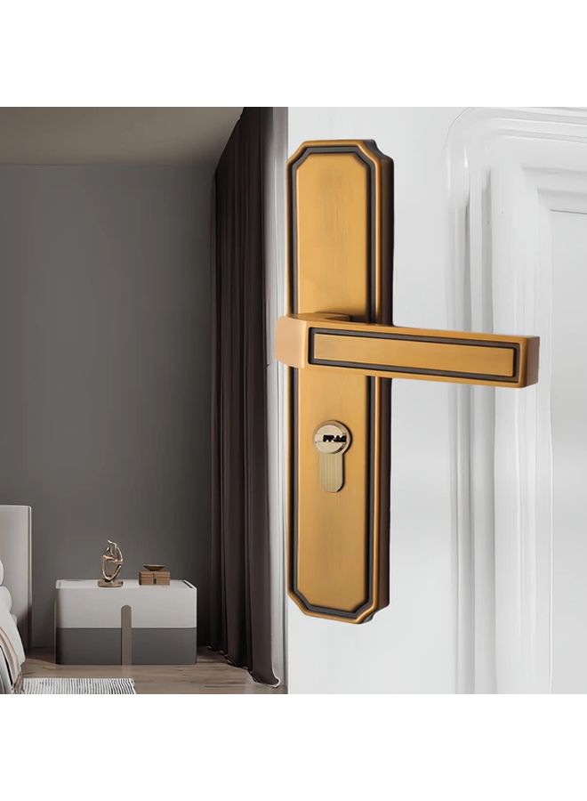 European Classic Silent Mechanical Door Lock Yellow Bronze Easy Install Durable Titanium Alloy - Image 4