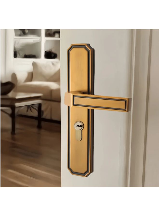 European Classic Silent Mechanical Door Lock Yellow Bronze Easy Install Durable Titanium Alloy - Image 5