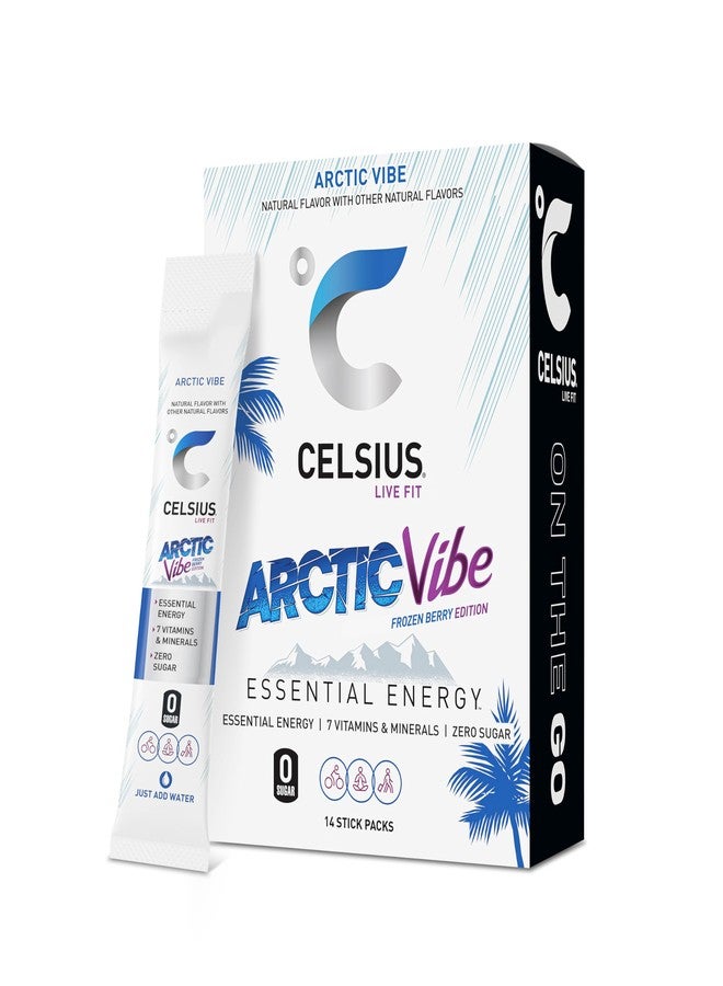 CELSIUS® On-the-Go Powder Sticks Arctic Vibe, Essential Energy 2.5 Oz (14 Sticks per Pack) - Image 1