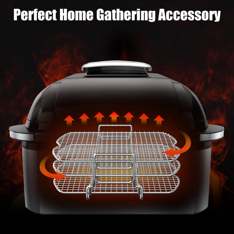 KEESHA Dehydrator Rack for Ninja Foodi AG300 Grill, 3 Stackable Layers Dehydrator Rack Stand for Ninja Foodi AG300 Accessories, Rectangle Air Fryer Accessories for Ninja AG300 AG301 Foodi Grills - Image 3