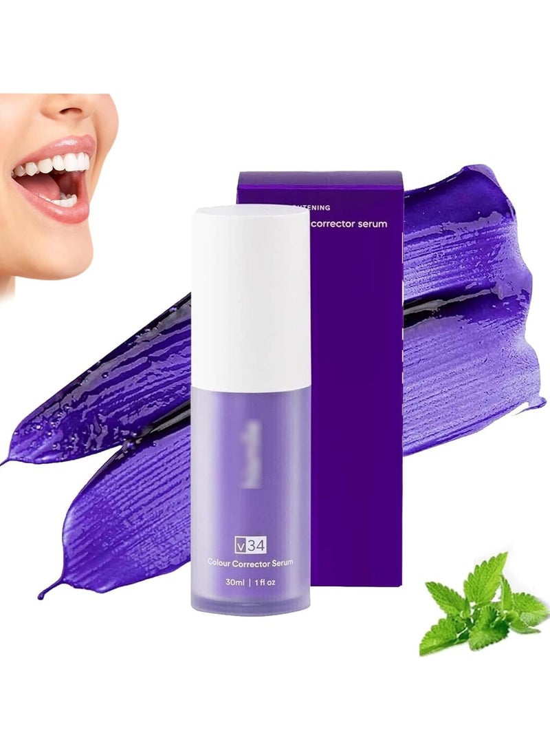 DubaiGallery Toothpaste V34,Whitening Toothpaste,Purple Toothpaste,Whitening Toothpaste,Color Corrector Toothpaste Teeth Whitening Toothpaste - Image 1