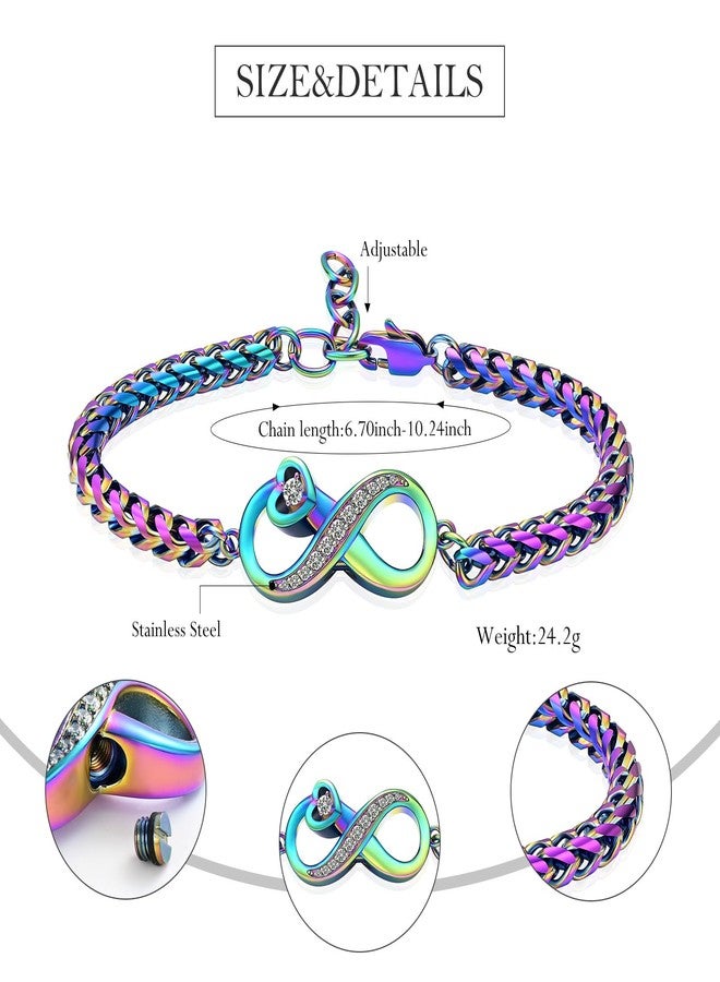 Hearbeingt Infinity Cremation Bracelet for Ashes Cremation Jewelry for Women Men Memorial Bracelet Ash Holder Keepsake Jewelry of Loved Ones Pet with Fill Tool - Image 2