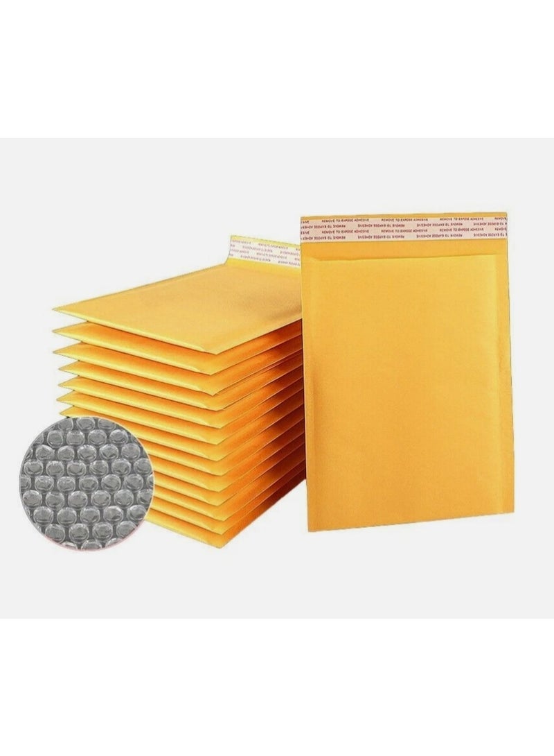 LATEEN Pack of 20 Self-Seal Bubble Mailers 18 X 20 CM Out Bags Cushioning Wrap Pouch for Packaging Mailing and Shipping Yellow - Image 1