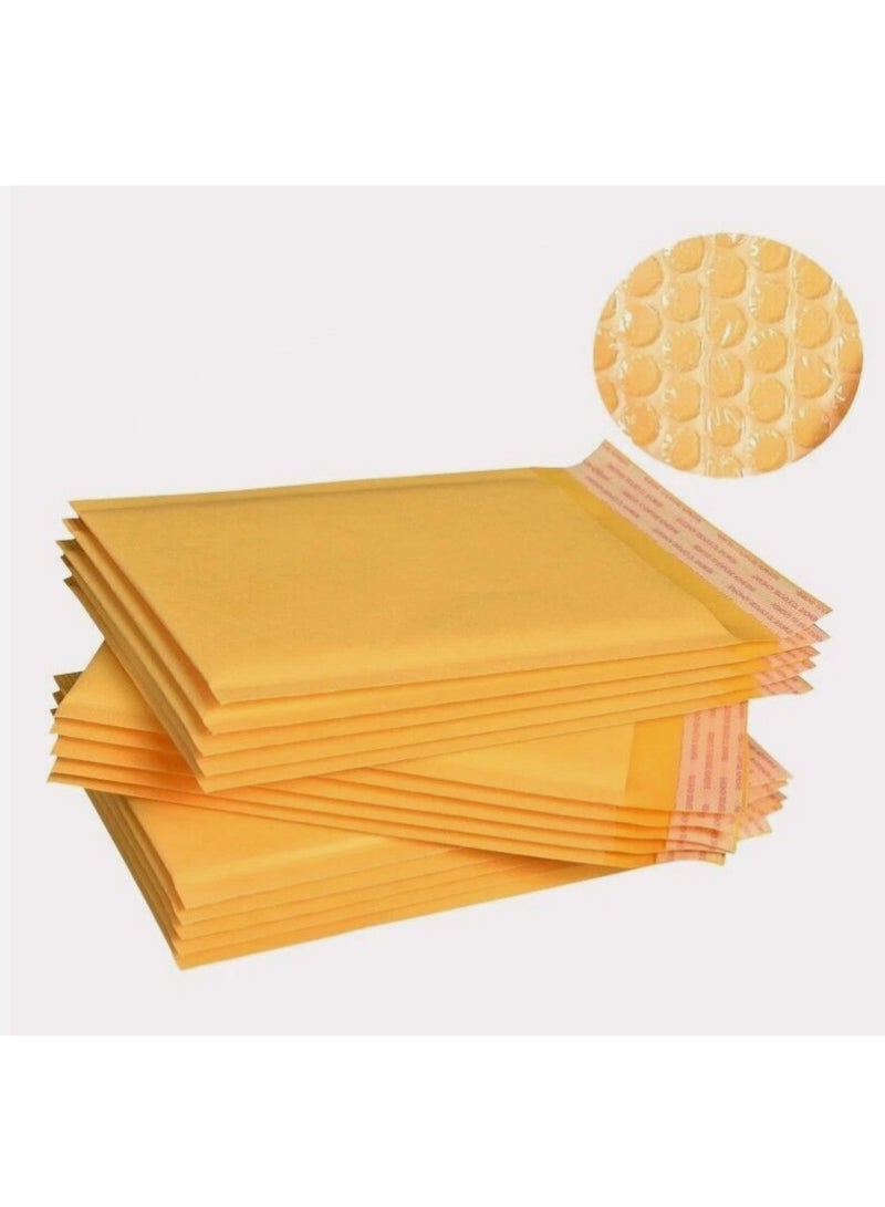LATEEN Pack of 20 Self-Seal Bubble Mailers 18 X 20 CM Out Bags Cushioning Wrap Pouch for Packaging Mailing and Shipping Yellow - Image 2