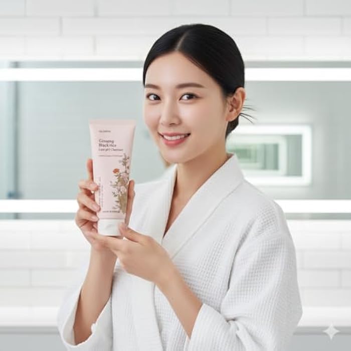 GLAMFOX Ginseng Black Rice Low pH Cleanser, Gentle Face Wash with Fermented Ginseng, Rice Extract, For Sensitive Skin - Image 2