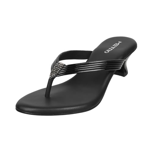 Metro Women Black Fashion Kitten Heel Slip-on UK/5 EU/38 (32-240) - Image 1