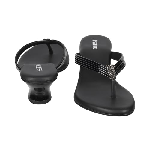 Metro Women Black Fashion Kitten Heel Slip-on UK/5 EU/38 (32-240) - Image 5