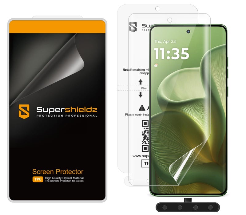 Supershieldz (2 Pack) Designed for Motorola Edge 2025 Screen Protector, High Definition Clear Shield (TPU) - Image 5