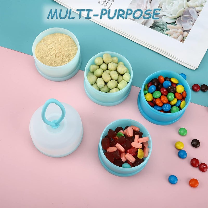 accmor 2 Pack Baby Formula Dispenser On The Go, Stackable Formula Dispenser Formula Container to Go, Non-Spill Portable Milk Powder Kids Snack Storage Container, BPA Free - Image 4