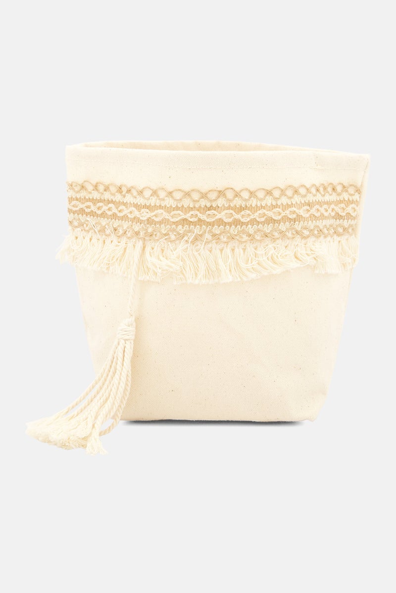 Boltze سلة تخزين مكونة من قطعتين 20 سم ارتفاع × 27 سم طول × 12 سم عرض، بيج - Image 2