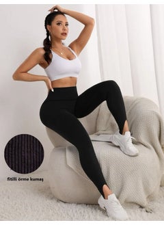 Mystic Ribbed Leggings High Waist Gathered Hip Push Up Effective Ribbed Fabric Black Color - pzsku/Z7E3D7CC8A05DE2AB80FBZ/45/_/1732090952/fb26790b-878d-4553-a49e-bab9bf589c50