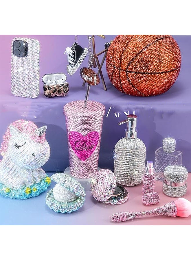 Happy D Set of 4000 resin jelly rhinestones, 30 colors, 3mm flat-back rhinestones, includes 4 glue sticks and tools, suitable for cups, mugs, Crocs, graduation caps, and beauty decorations, ideal for DIY crafts and gifts - Image 2