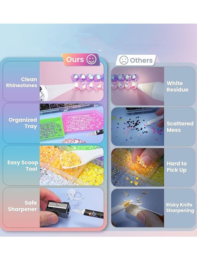 Happy D Set of 4000 resin jelly rhinestones, 30 colors, 3mm flat-back rhinestones, includes 4 glue sticks and tools, suitable for cups, mugs, Crocs, graduation caps, and beauty decorations, ideal for DIY crafts and gifts - Image 5