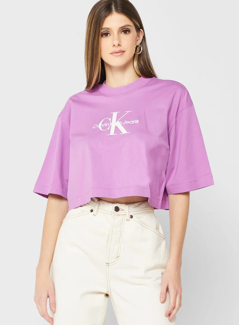 Calvin Klein Jeans Monogram Crop T-Shirt