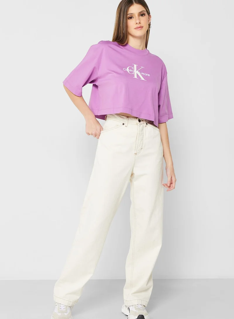 Calvin Klein Jeans Monogram Crop T-Shirt