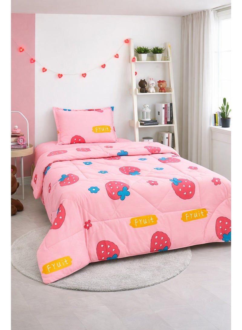 مينجلي مفرش سرير أطفال 3 قطع وجهين فرو ومخمل – ناعم ودافئ – مقاس 170×220 سم - Image 3