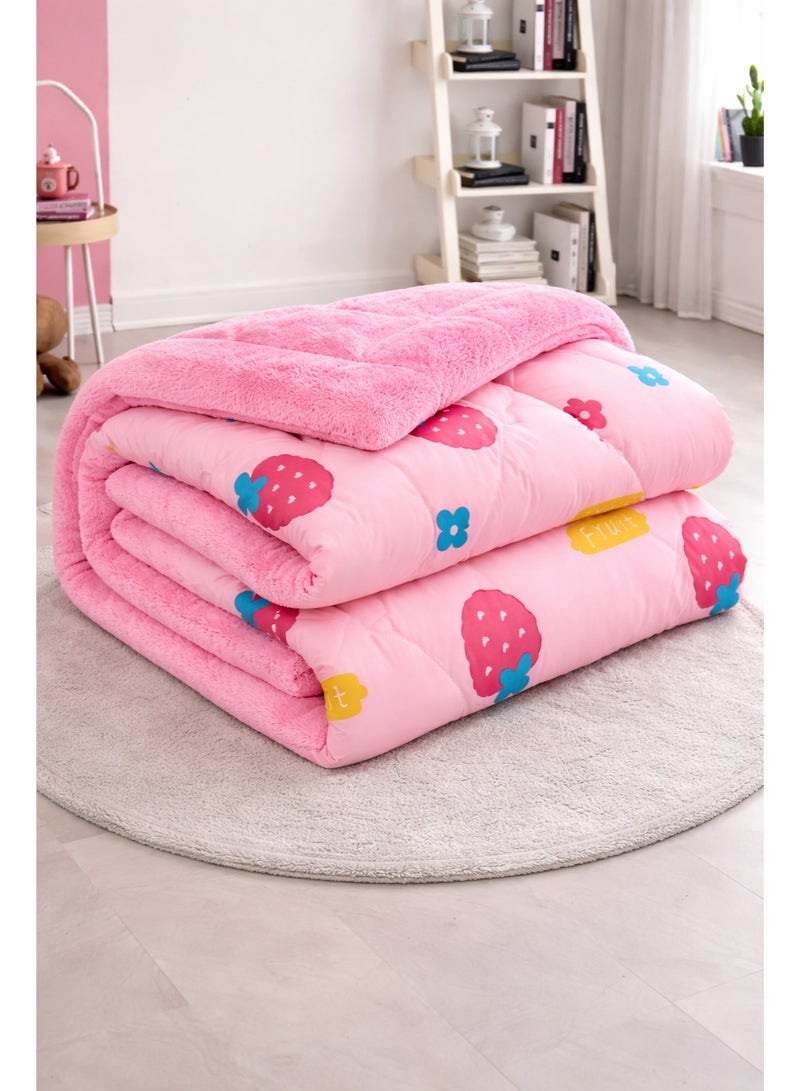 مينجلي مفرش سرير أطفال 3 قطع وجهين فرو ومخمل – ناعم ودافئ – مقاس 170×220 سم - Image 4