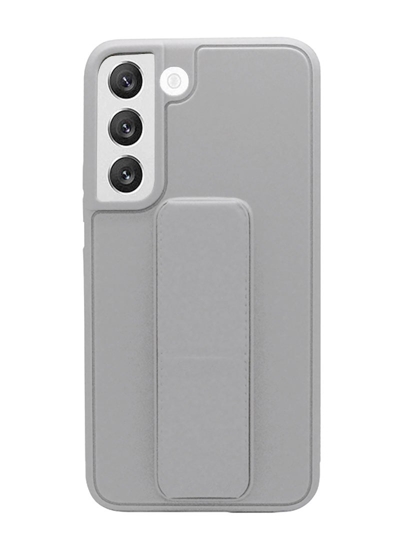 Case Up Compatible with Samsung Galaxy S22+ Plus Case with Magnetic Stand & Holder, Premium Silicone Finger Grip Strap Holder Case Car Mount Kickstand Cover- Grey - Image 1