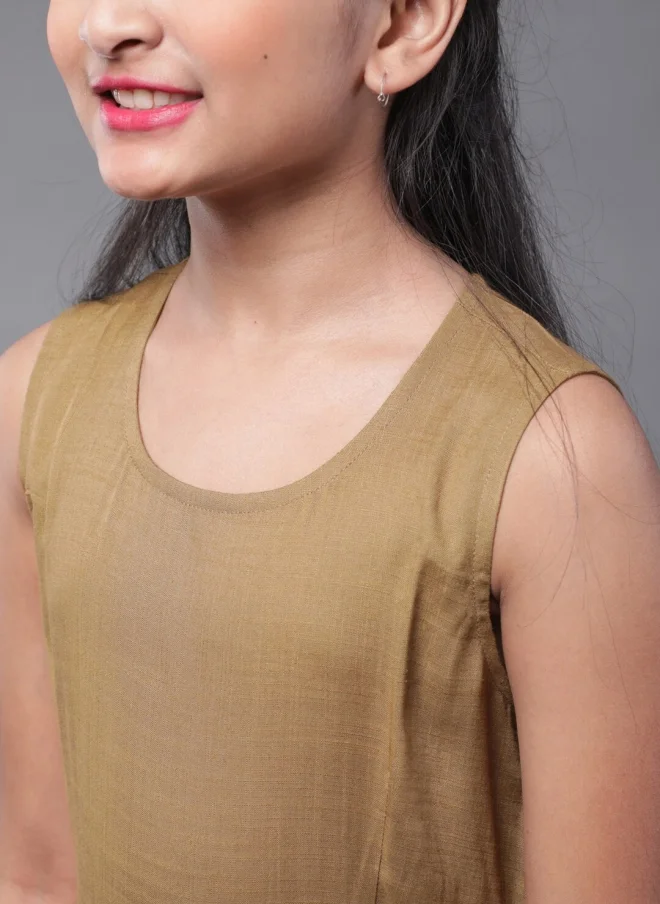أيه كيه إس Olive Tiered Maxi Dress for Girls