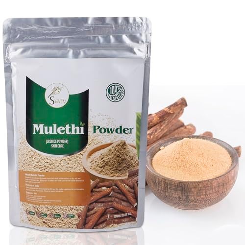 SVATV Licorice Powder | Pure Glycyrrhiza glabra | Mulethi | Yashtimadhu - Size - 227 Grams Half Pound - Image 1
