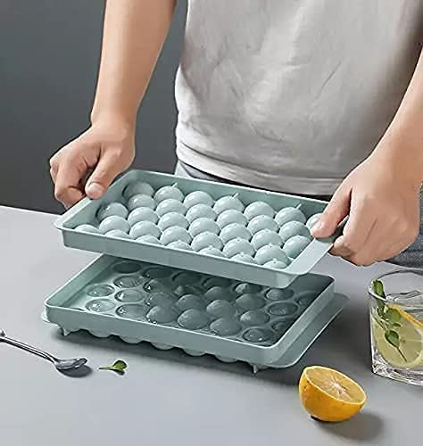 GNOLY GNOLY Reusable Flexible 33 Grid Round Ice Cube Mold Candy Mold Round Ice Cube Tray 33 Grid Mini Circle Making Sphere Ball Mold for Freezer Chilling Cocktail Whiskey Trays 2 - Image 5